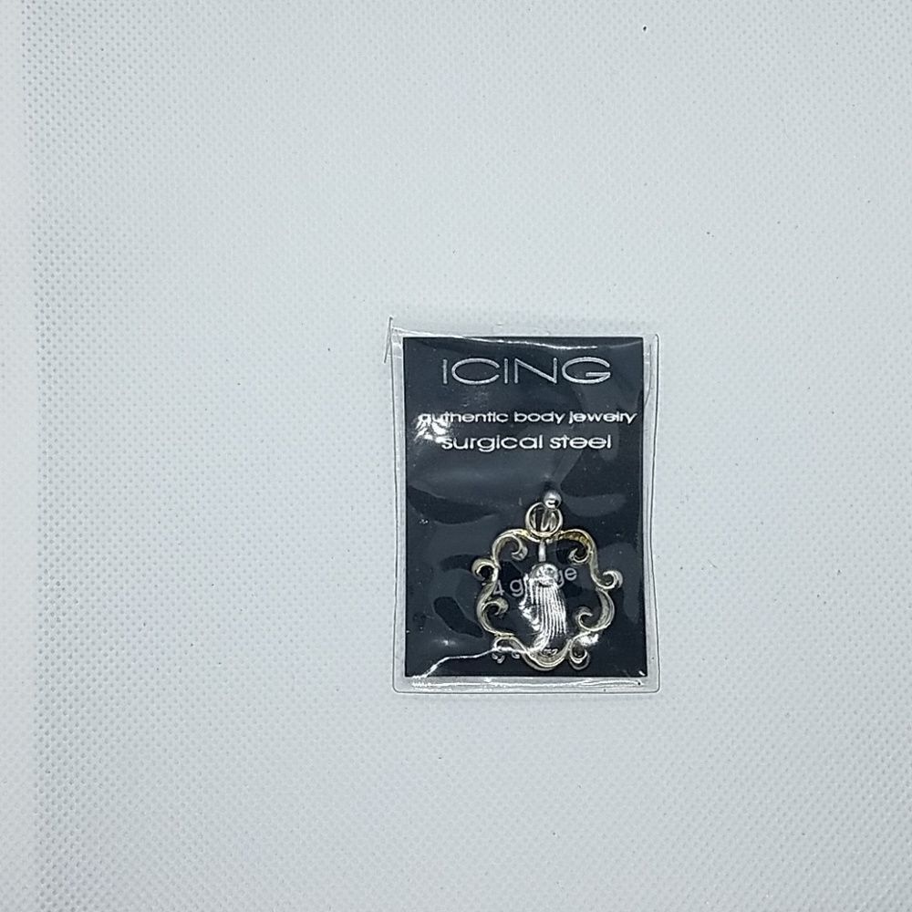 NWT Icing 14 Gauge Surgical Steel Bellybutton Ring